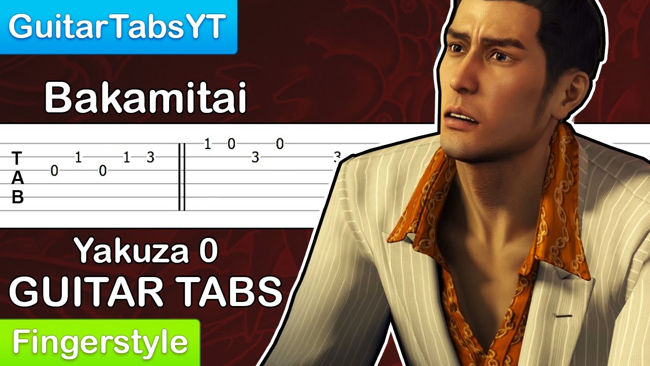 Yakuza 0 - Bakamitai (Dame Da Ne) Guitar Tutorial [TABS] (Easy) 